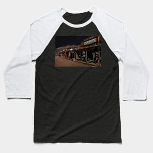 Arizona Ghost Town at Night Baseball T-Shirt